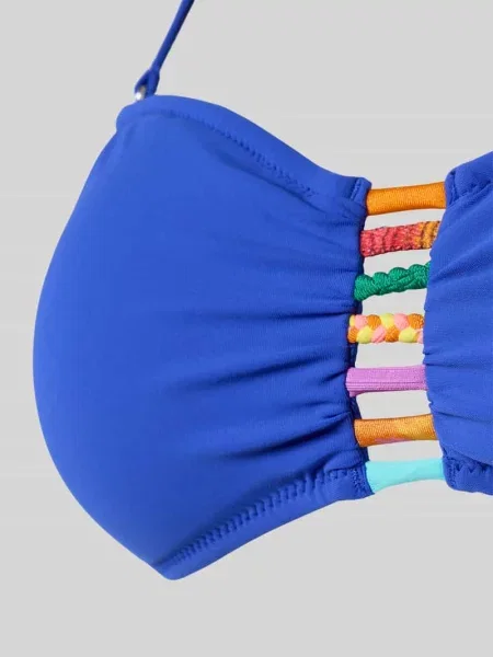 Góra bikini z ozdobnym obszyciem Model Zino' Banana Moon niebieski