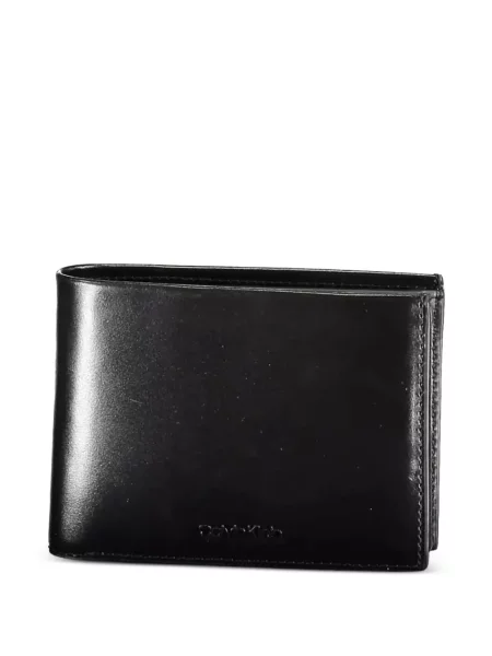 Bőr pénztárca Calvin Klein fekete