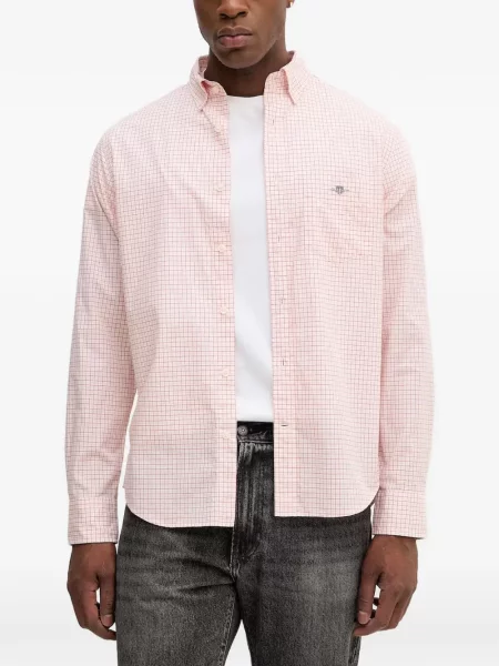 Koszula Gant w kratkę różowa