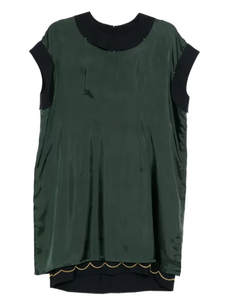 Kołnierzykowy sukienka Kolor garniturowa zielona