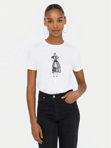 ONLY Tricou Emma alb