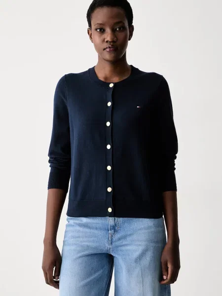 Tommy Hilfiger cardigan pentru femei cu albastru