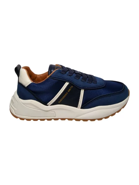Sneakersy Alexander Smith skórzane niebieskie