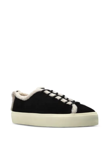 Sneakers Inuikii από δέρμα προβάτου μαύρο