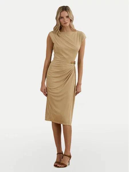 Vsakodnevna obleka LAUREN RALPH LAUREN bež