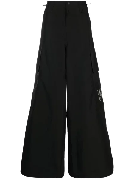 Pantaloni Palm Angels cu broderie negru