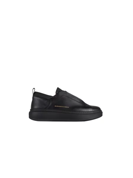 Sneakersy Alexander Smith skórzane wsuwane czarne