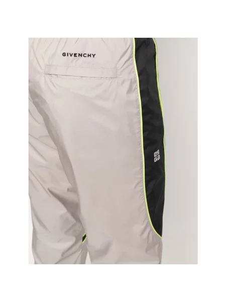 Spodnie dresowe Givenchy skórzane z logo szare
