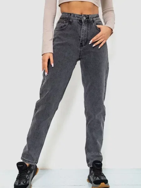Джинси мом Ager бавовна/поліестер сірий