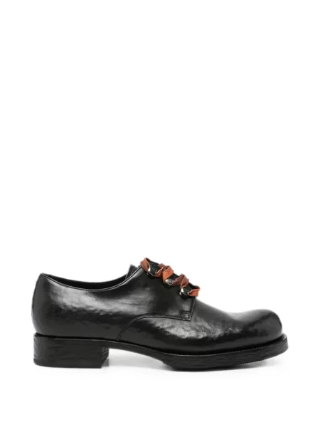 Pantofi derby Prada cu șireturi din dantelă negru
