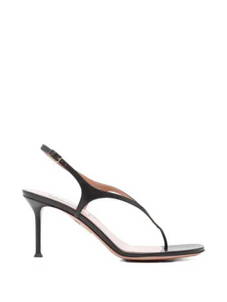 Bikini Aquazzura skórzany brązowy