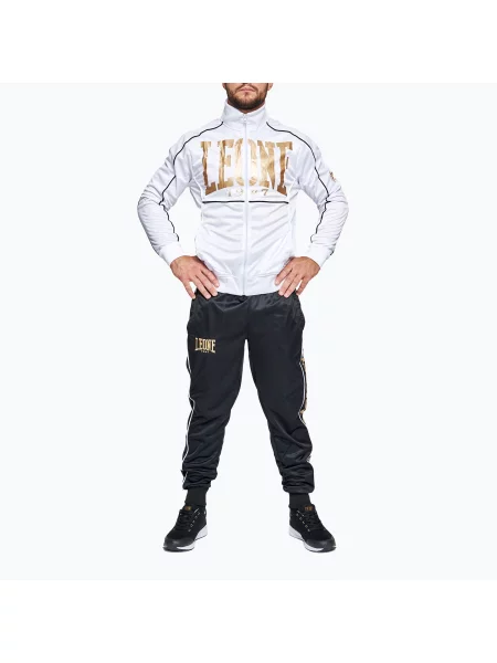 Tréninkové tepláky LEONE premium white bílé