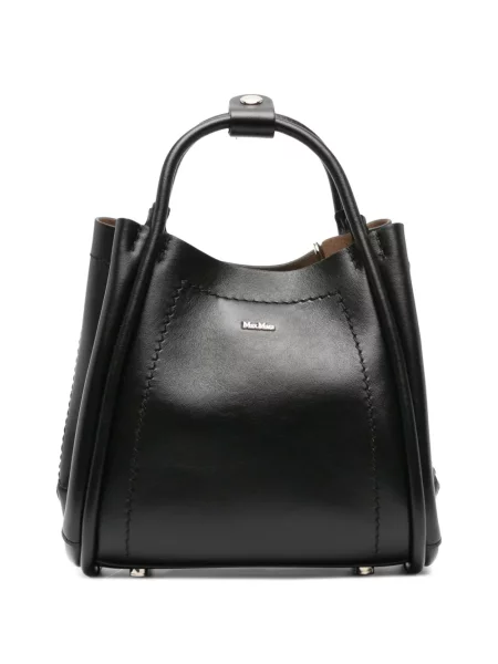 Geantă Max Mara din piele negru