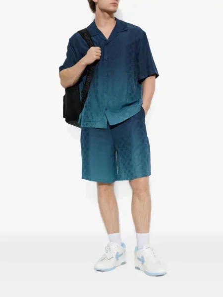 Pantaloni scurți Off-white din jacard alb