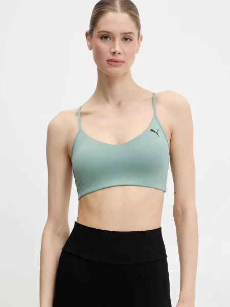 Спортен сутиен Puma Move с изчистен дизайн зелено