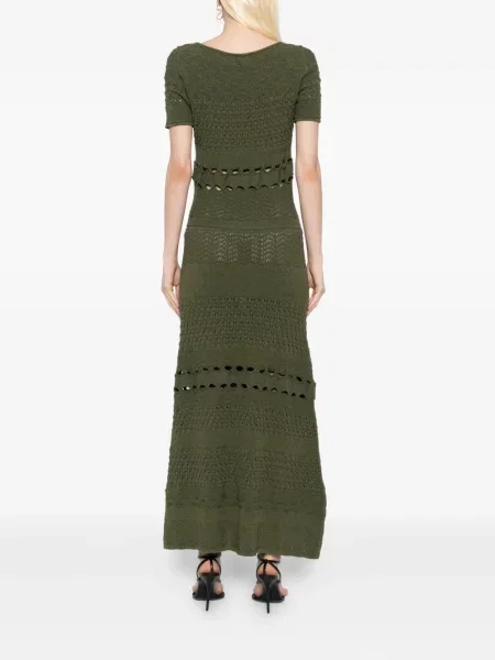 Rochie midi Elie Saab până la genunchi de costum verde