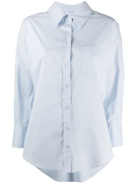 Cămașă Anine Bing cu talie înaltă lungă albastru