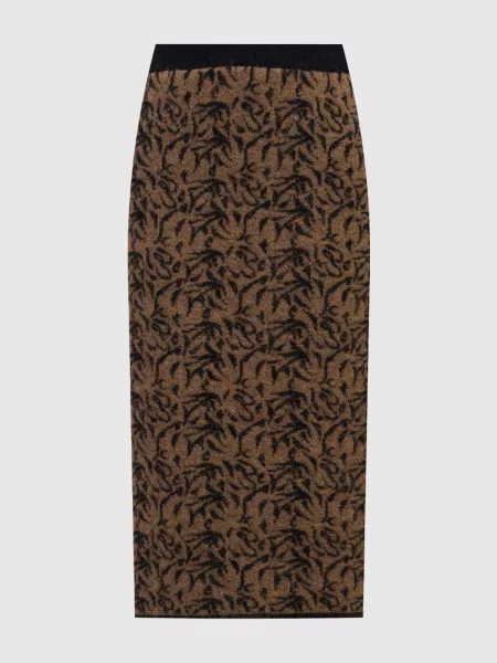 Спідниця-олівець Jorna у візерунок Nanushka коричнева