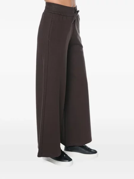 Pantaloni Armani Exchange cu broderie cu cordon maro