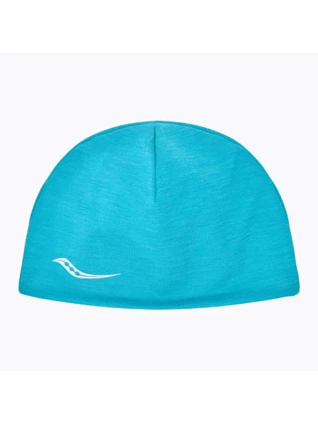 Téli sapka Saucony Hurricane turquoise. Méret: OS kék