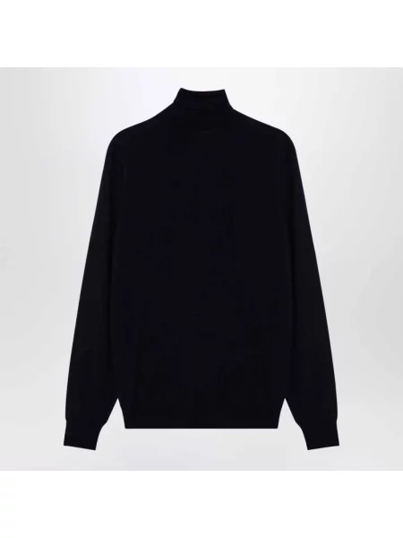 Sweter Drumohr wełniany niebieski