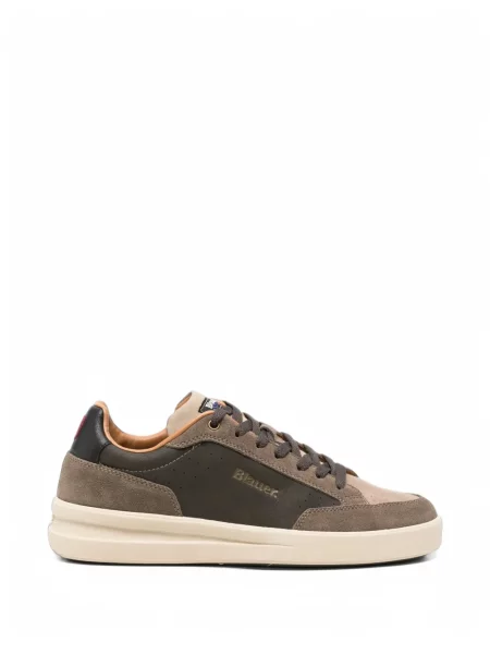 Sneakerși Blauer din piele cu imagine gri