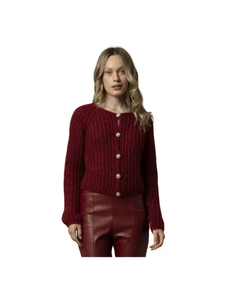 Kardigan Kocca elegancki czerwony