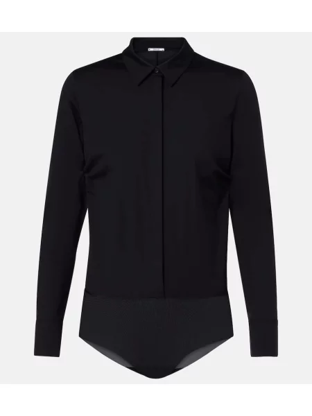 Body Wolford din poplin negru