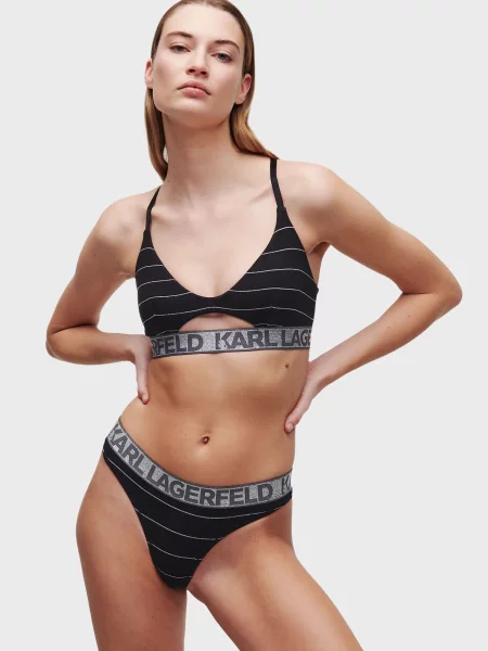 Смугасті труси Karl Lagerfeld чорні