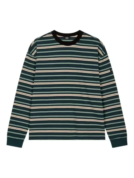 Tricou Studio Tomboy cu dungi lung verde