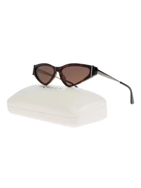 Ochelari de soare Alexander Mcqueen Eyewear cu imprimeu geometric maro