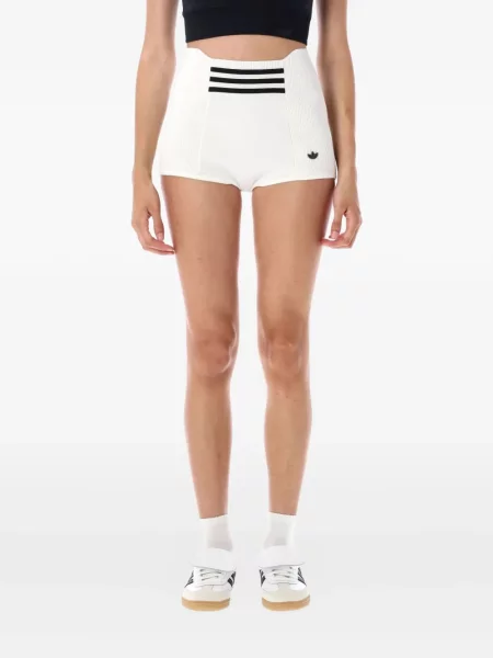 Pantaloni scurți Adidas cu paiete alb