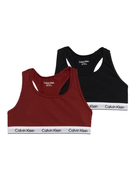 Calvin Klein Underwear Sutien gri deschis / roșu carmin / negru alb