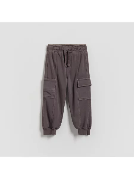 Reserved Kalhoty jogger cargo tmavě fialová