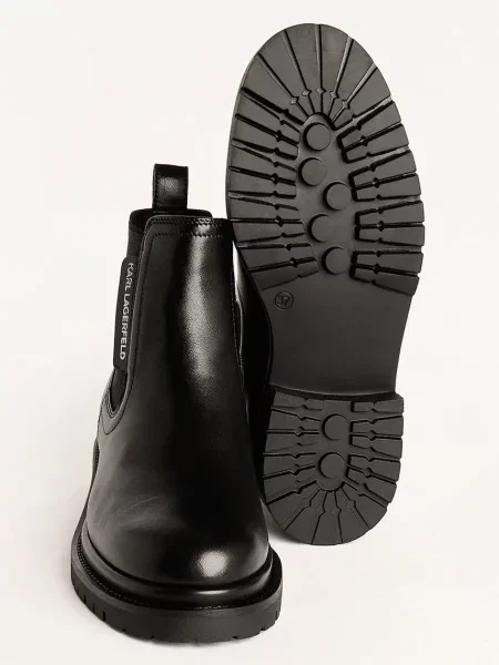 Кожаные ботинки Karl Lagerfeld черные