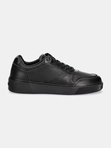 Sneakersy Calvin Klein sznurowane skórzane czarne