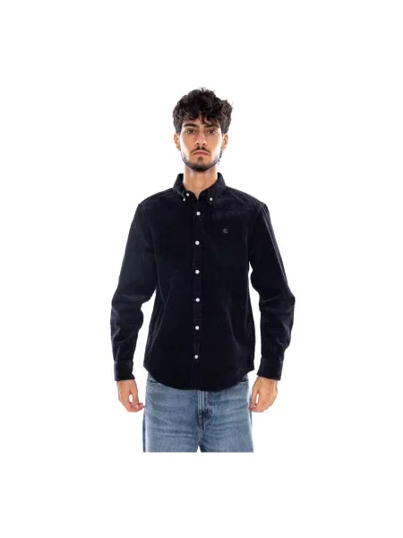Carhartt WIP Madison Cord koszula sztruksowa niebieska