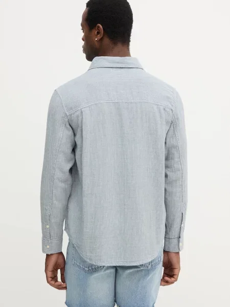 Košile Calvin Klein Jeans regular s klasickým límcem modrá