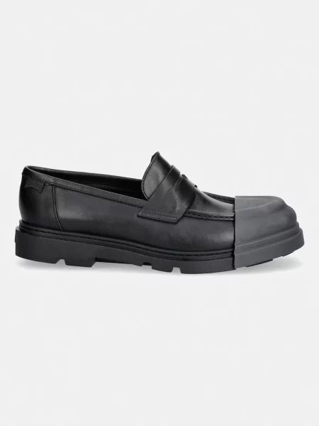 Camper mocasini pentru bărbați din piele Junction negru