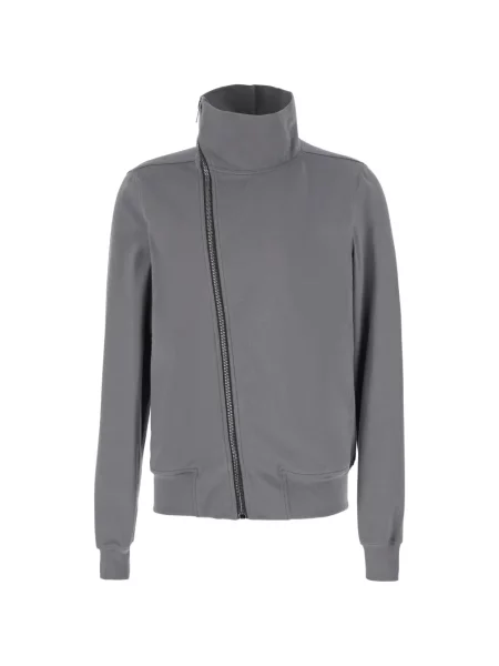 Hanorac cu fermoar Rick Owens asimetric gri