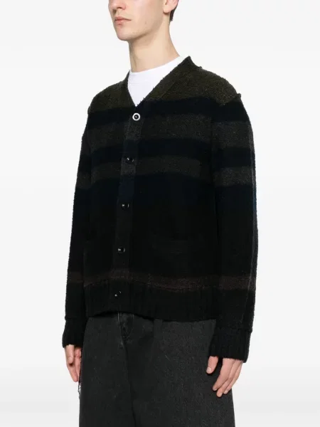 Cardigan Sacai cu dungi negru