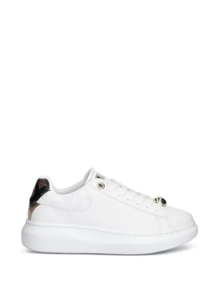 Sneakerși Guess din piele alb