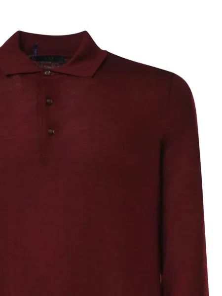 Lung tricou polo Fay roșu
