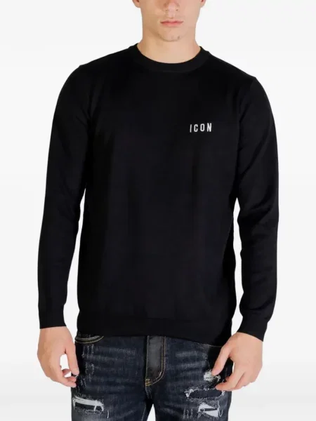 Hanorac Icon Brand cu autograf negru