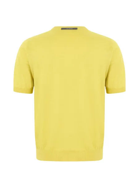 Scurt tricou Fedeli cu decolteu rotund galben
