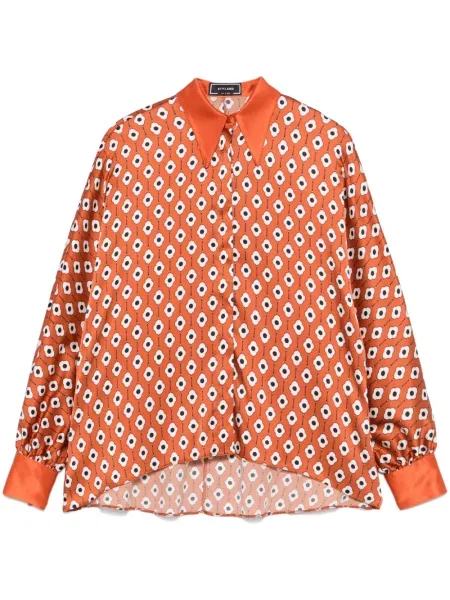 Cămașă Styland cu model floral cu imagine portocaliu