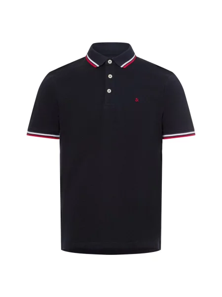 Koszulka polo o kroju slim fit z wyhaftowanym logo model ‘PAULOS’ Jack & Jones niebieskie