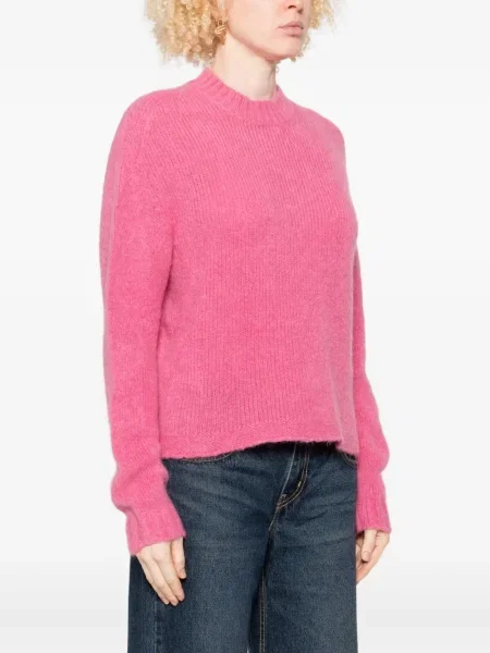Pulover Twinset cu decolteu rotund roz