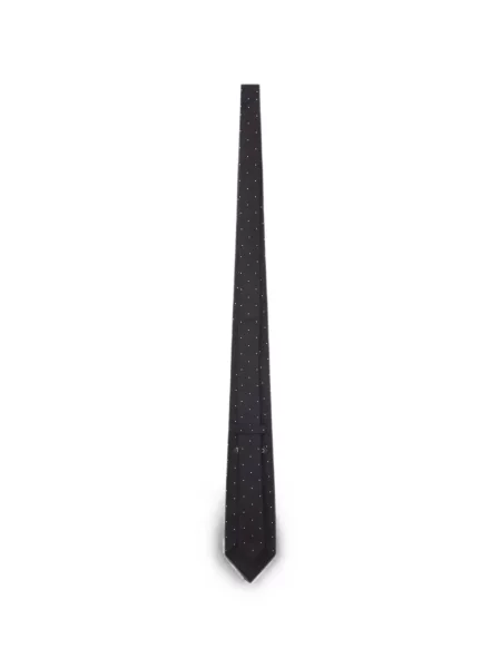Cravată Tom Ford de mătase cu buline negru
