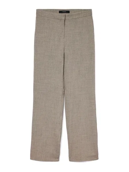 VERO MODA Pantaloni cu dungă VMAYAR LYN amestecat maro
